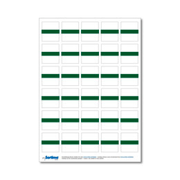 Etiketter indsatsboks 30 stk. grøn (1 ark)