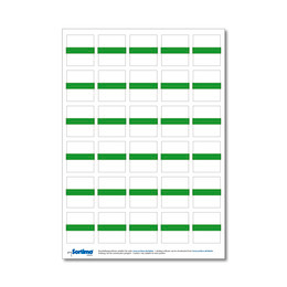 Etiketter indsatsboks 30 stk. lysegrøn (1 ark)